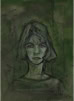Quand on n'a que le vert, autoportrait - 2021